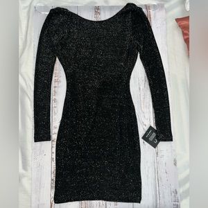 Lulus black sparkling bodycon dress